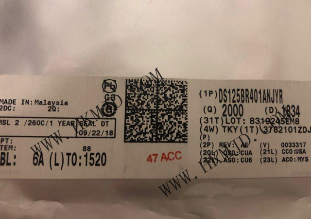 接口緩沖器，轉(zhuǎn)接驅(qū)動(dòng)器 DS125BR401ANJYR 4 通道 12Gbps 54-WQFN