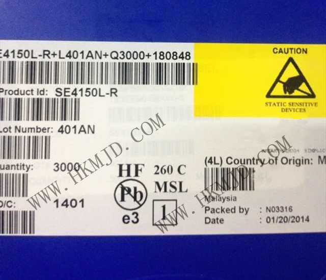 RF IC《SE4150L》 SiGe RF 接收器 GPS 1575.42MHz PCB，表面貼裝