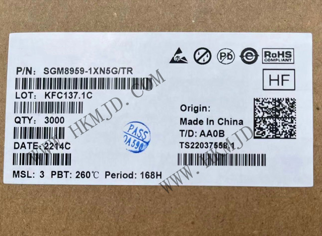 出售SGM8959-1XN5G 單 SGM8959-1 低VOS、低噪聲、高精度零漂移運算放大器
