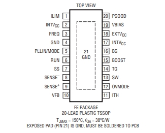 LINEAR(凌特) LTC3769EFE 60V、低 IQ、同步升壓型轉(zhuǎn)換器控制器