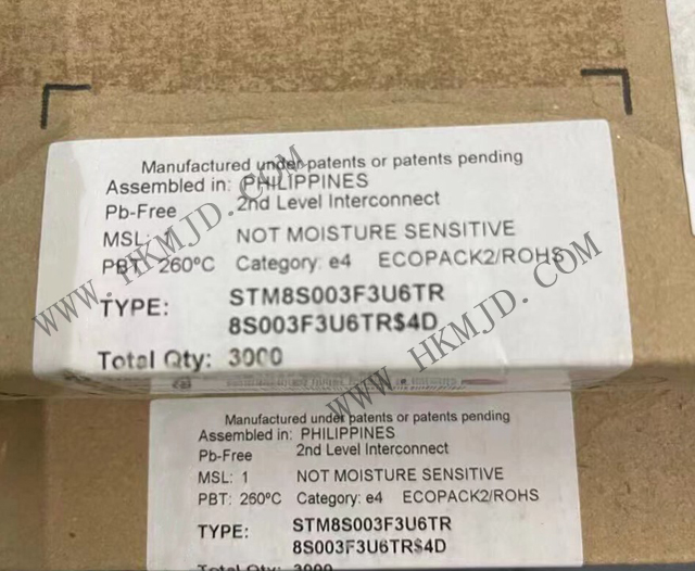 供應(yīng)8位微控制器 STM8S003F3U6TR 具有8 KB Flash、16 MHz CPU和集成EEPROM