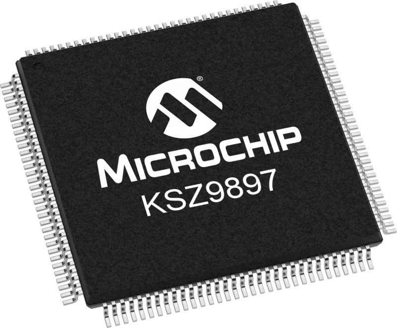 全新Microchip以太網(wǎng)產(chǎn)品 KSZ9897STXI 7 端口千兆以太網(wǎng)交換機(jī)，支持 SGMII/RGMII/MII/RMII