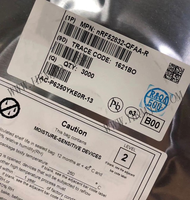 供應(yīng)低功耗藍牙 NRF52832-QFAA-R 多協(xié)議藍牙5，2.4GHz專有片上系統(tǒng)