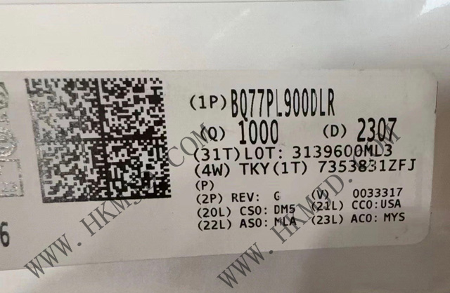 現(xiàn)貨直供 BQ77PL900DLR BQ77PL900 5 至 10 節(jié)鋰離子電池保護和 AFE
