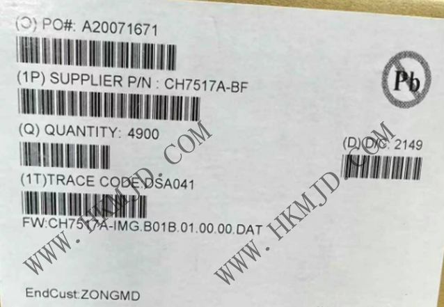 供應 Chrontel CH7517A 低功耗 DisplayPort 至 VGA 轉(zhuǎn)換器