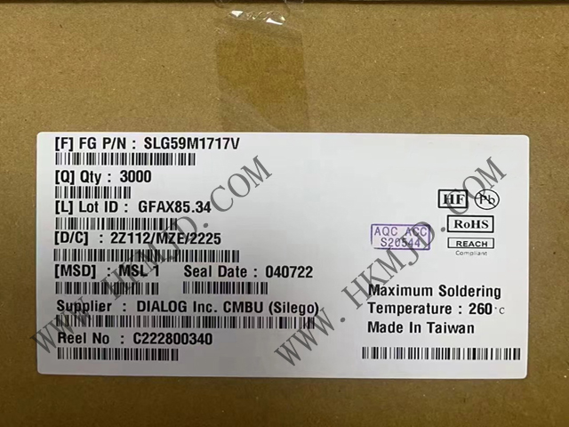 全新SLG59M1717V 高性能 4 mΩ、5 A 單通道 nFET 負(fù)載開(kāi)關(guān)