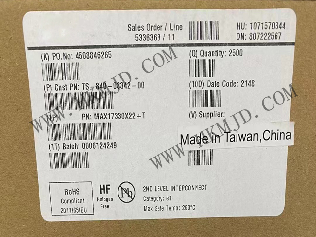 供應 Maxim MAX17330X22 獨立式燃油表，帶集成式精密充電器和保護器