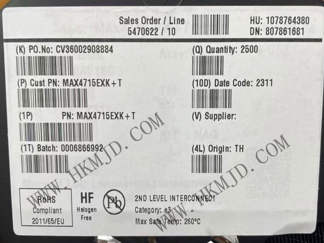 Maxim MAX4715EXK 低壓?jiǎn)坞娫?SPST 模擬開關(guān)