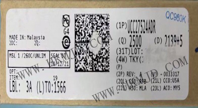 明佳達(dá)電子供應(yīng) TI (UCC27524ADR) 5A/5A 雙通道低側(cè)柵極驅(qū)動器