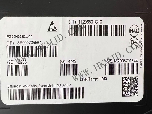 英飛凌汽車級(jí)MOSFET（IPG20N04S4L-11）40V，雙N溝道，最大11.6毫歐姆