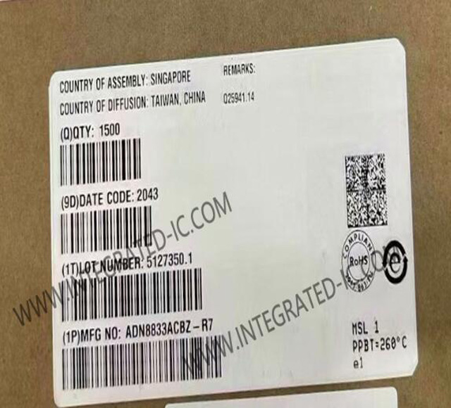 [供應(yīng)原裝] ADI ADN8833ACBZ 1A，熱電冷卻器(TEC)驅(qū)動器