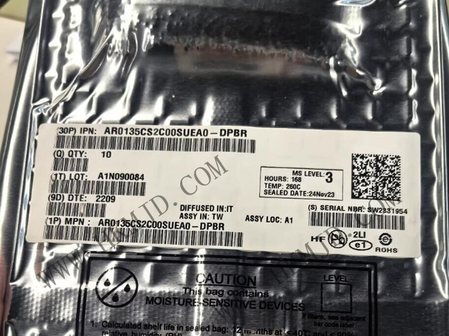 【1.2MP全局快門】AR0135CS2C00SUEA0-DRBR：高速、低噪聲CMOS圖像傳感器