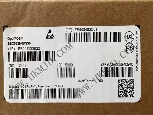N溝道功率MOSFET BSC052N08NS5 OptiMOS? 5 80V 功率MOSFET，適用于電信應用