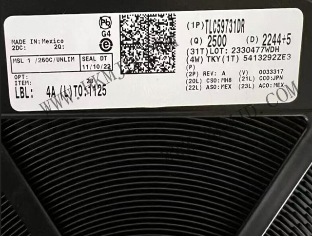 TI TLC59731DR 3通道8位PWM LED驅(qū)動器，支持單線接口