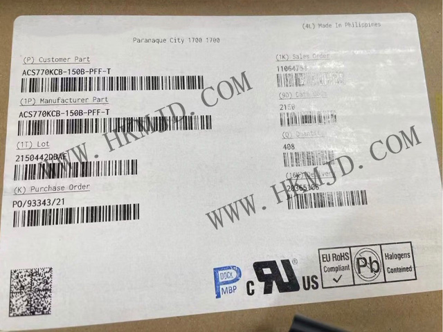 Allegro 電流傳感器 ACS770KCB-150B-PFF-T，明佳達電子原裝正品現(xiàn)貨供應(yīng)